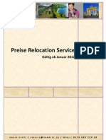 Preise Relocation Service: Gültig Ab Januar 2012