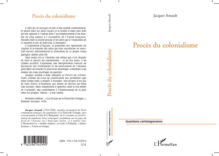 Procès du colonialisme : enjeux contemporains | PDF