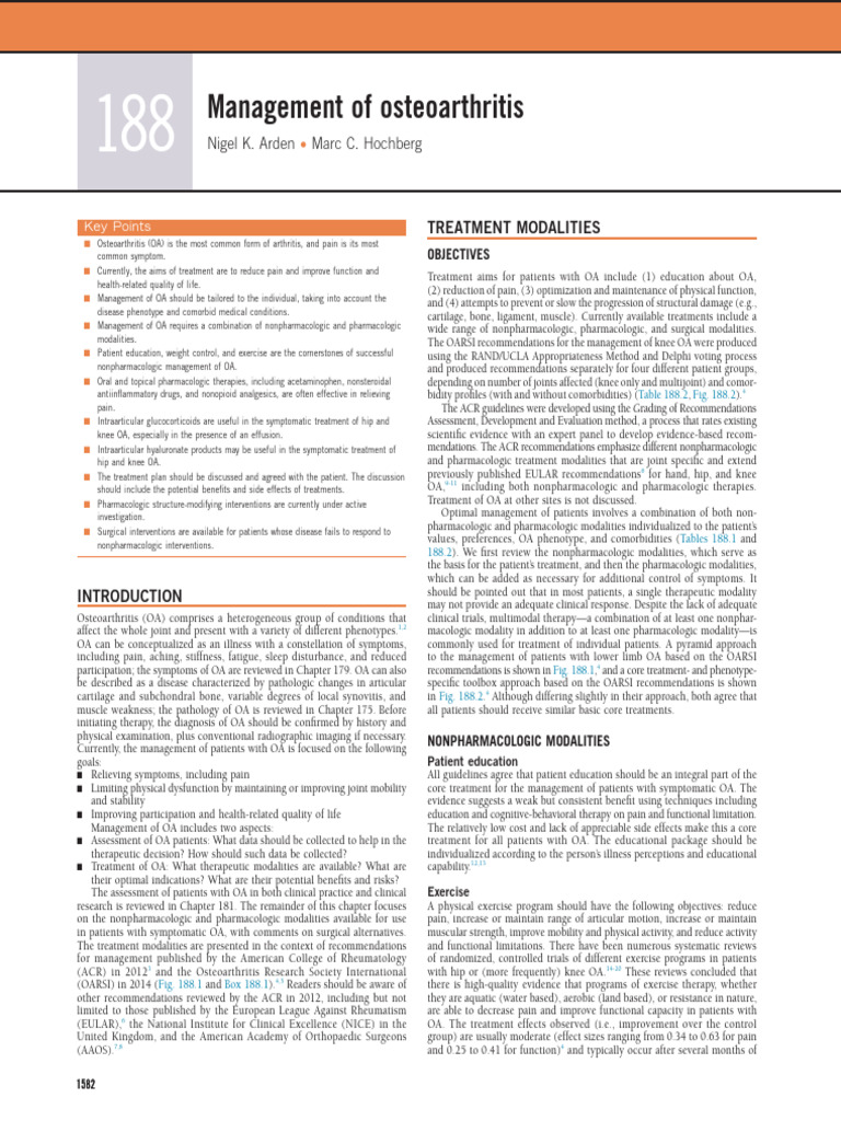 Osteoarthritis Management Strategies | PDF | Osteoarthritis ...