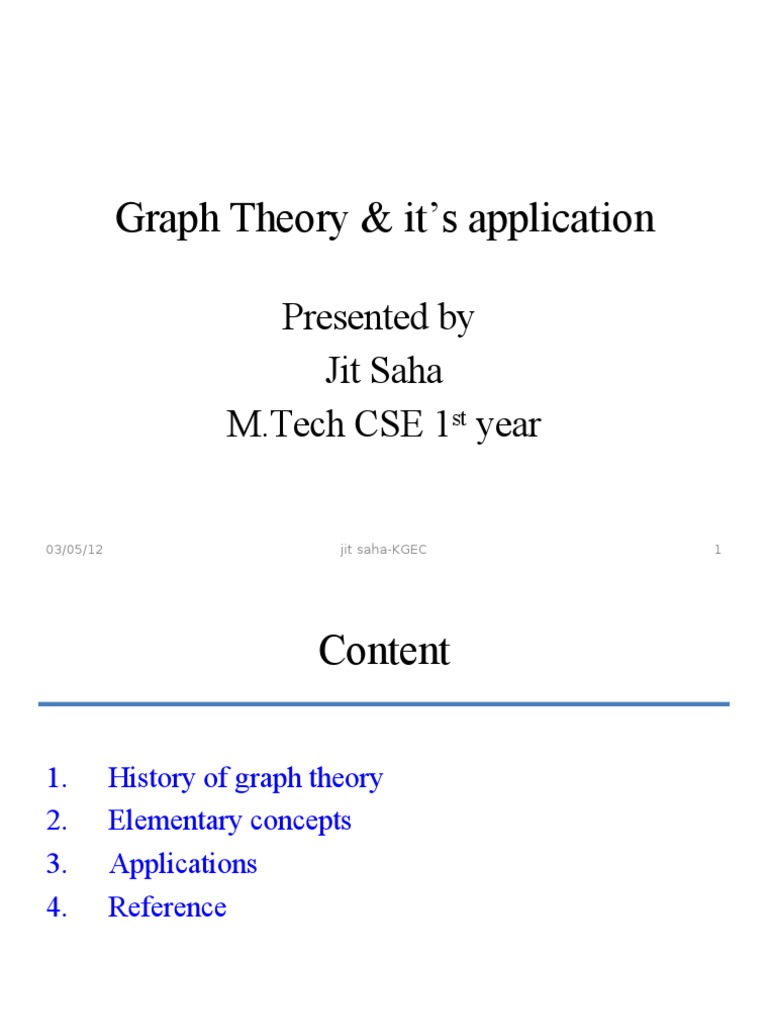 Graph Theory: Concepts and Applications | PDF | Graph Theory | Discrete ...
