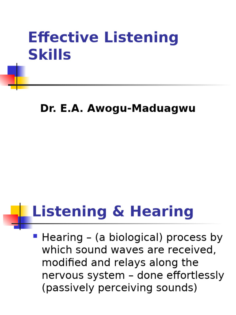 Mastering Effective Listening Skills | PDF | Feeling | Attention