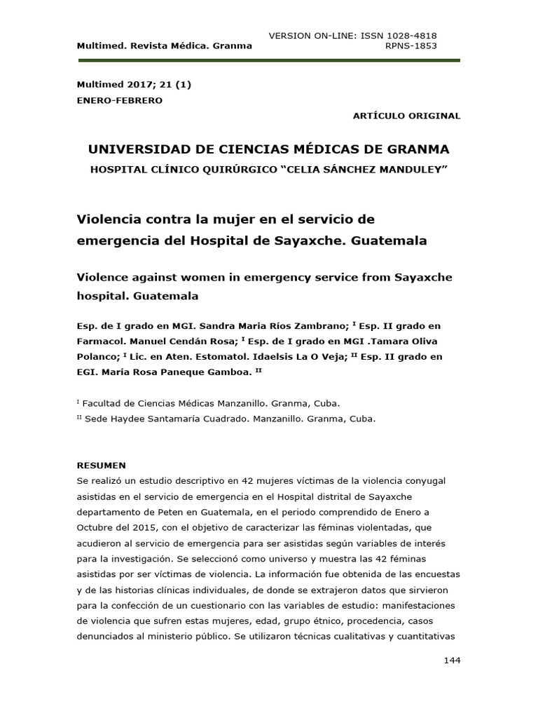 Violencia de género en hospital de Guatemala | PDF | La violencia ...