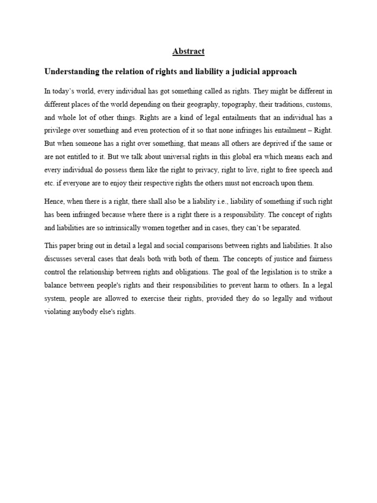 Jurisprudence Abstract Project | PDF