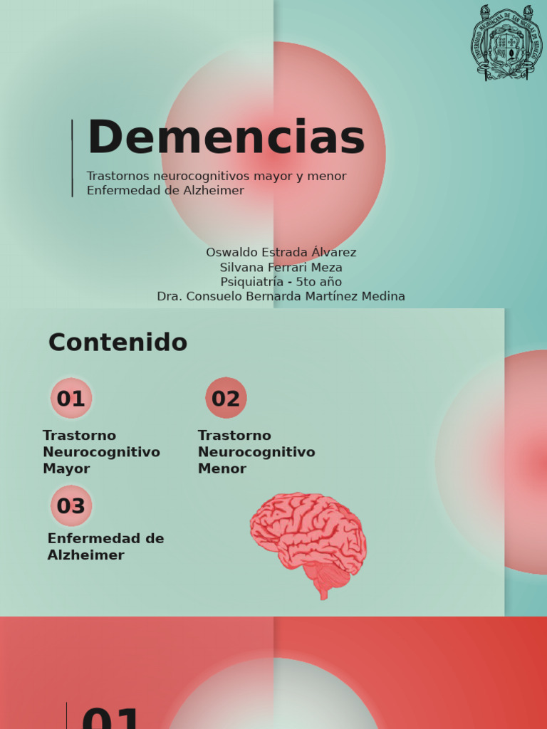Trastornos Neurocognitivos y Alzheimer | PDF | Demencia | Memoria