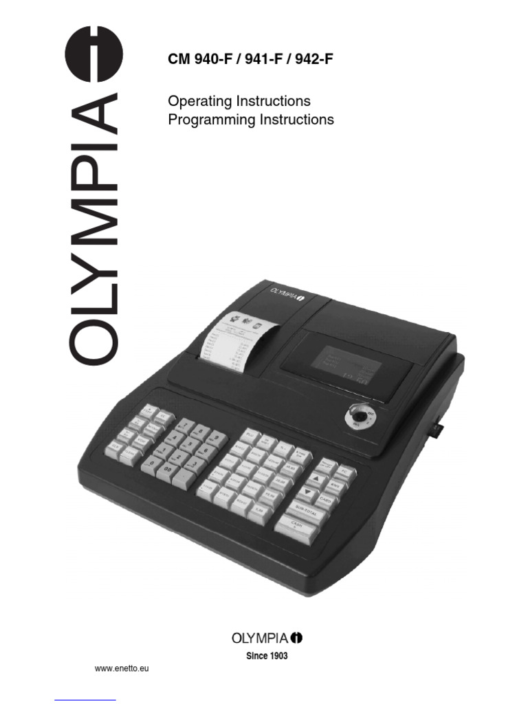 Operating Instructions Programming Instructions: CM 940-F / 941-F / 942 ...