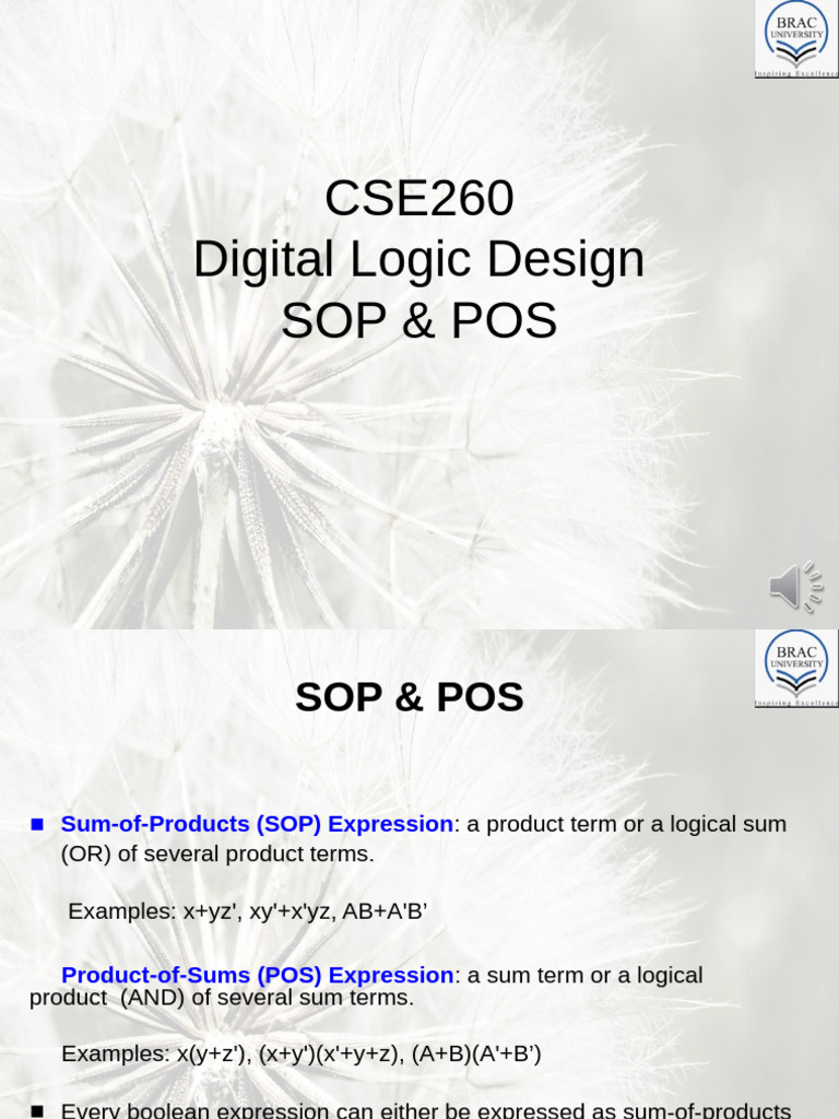 SOP and POS in Digital Logic Design | PDF | Mathematical Logic ...