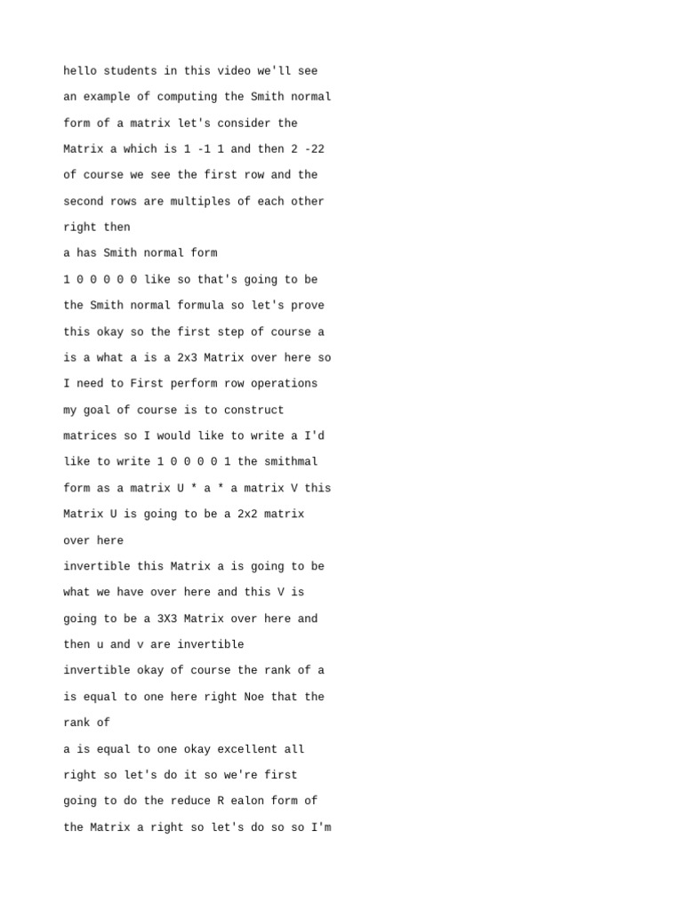 [English (auto-generated)] The Smith Normal Form_ An Example [DownSub ...