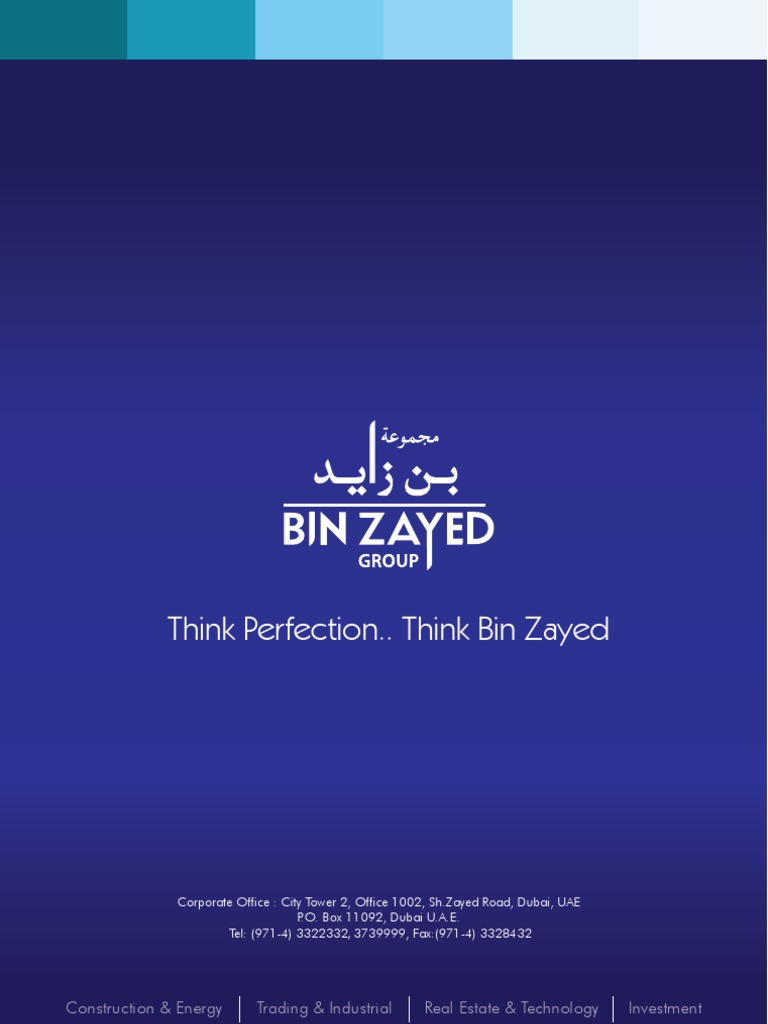 Bin Zayed Group Corporate Profile PDF United Arab Emirates Dubai