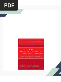 (Ebook) PHP and Algorithmic Thinking for the Complete Beginner: Learn to Think Like a Programmer by Aristides S Bouras, Loukia V Ainarozidou ISBN 9781503015913, 1503015912 - Download the ebook in PDF with all chapters to read anytime