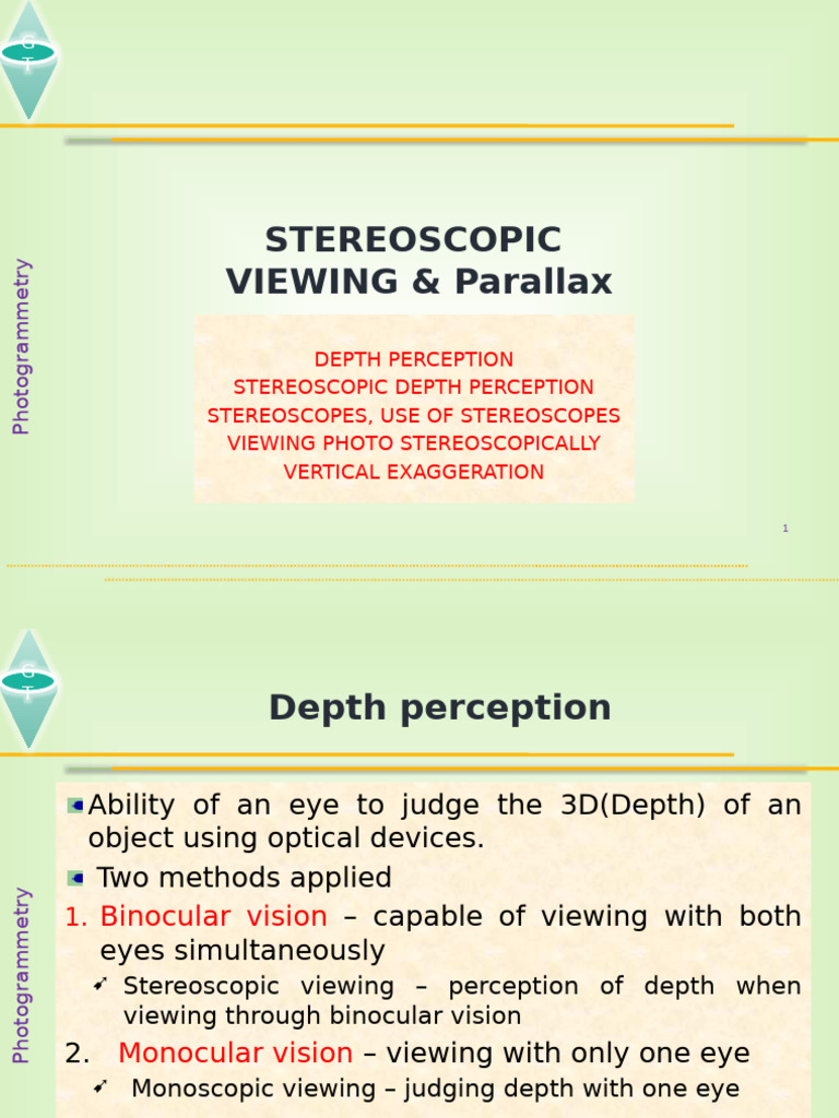 Understanding Stereoscopic Depth Perception | PDF | Stereoscopy | Senses