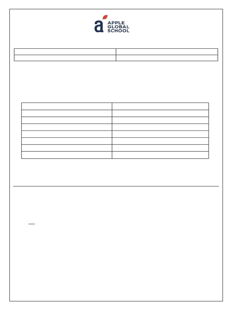English Revision Worksheet 2024-25 | PDF