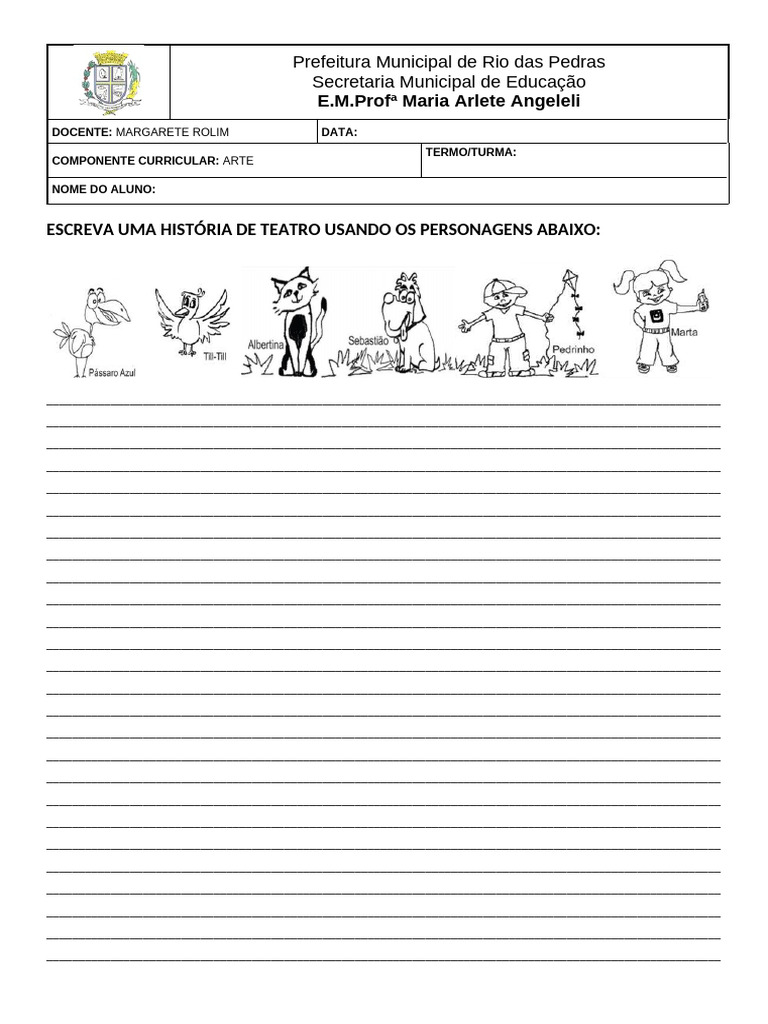Atividade de Teatro para Alunos | PDF