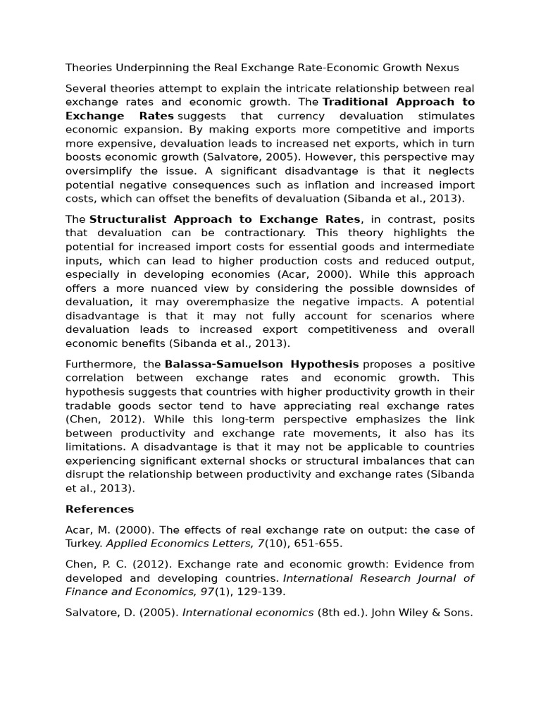 Real Exchange Rate and Economic Growth | PDF | Exchange Rate | Devaluation