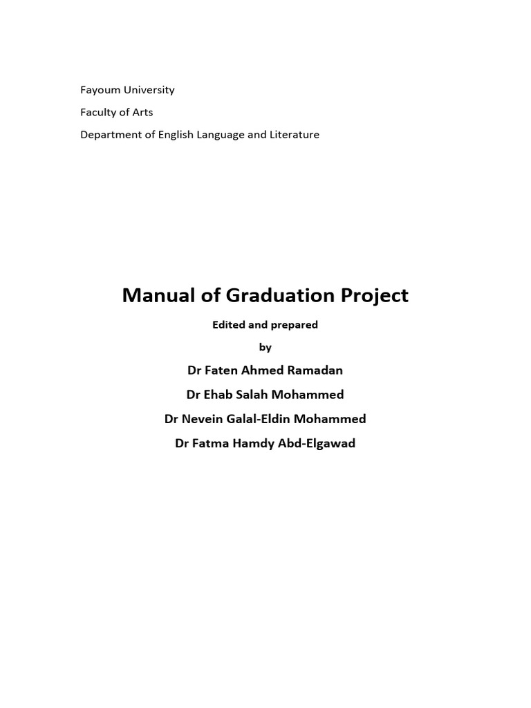 Graduation Project Writing Guide | PDF | Grammar | Linguistics