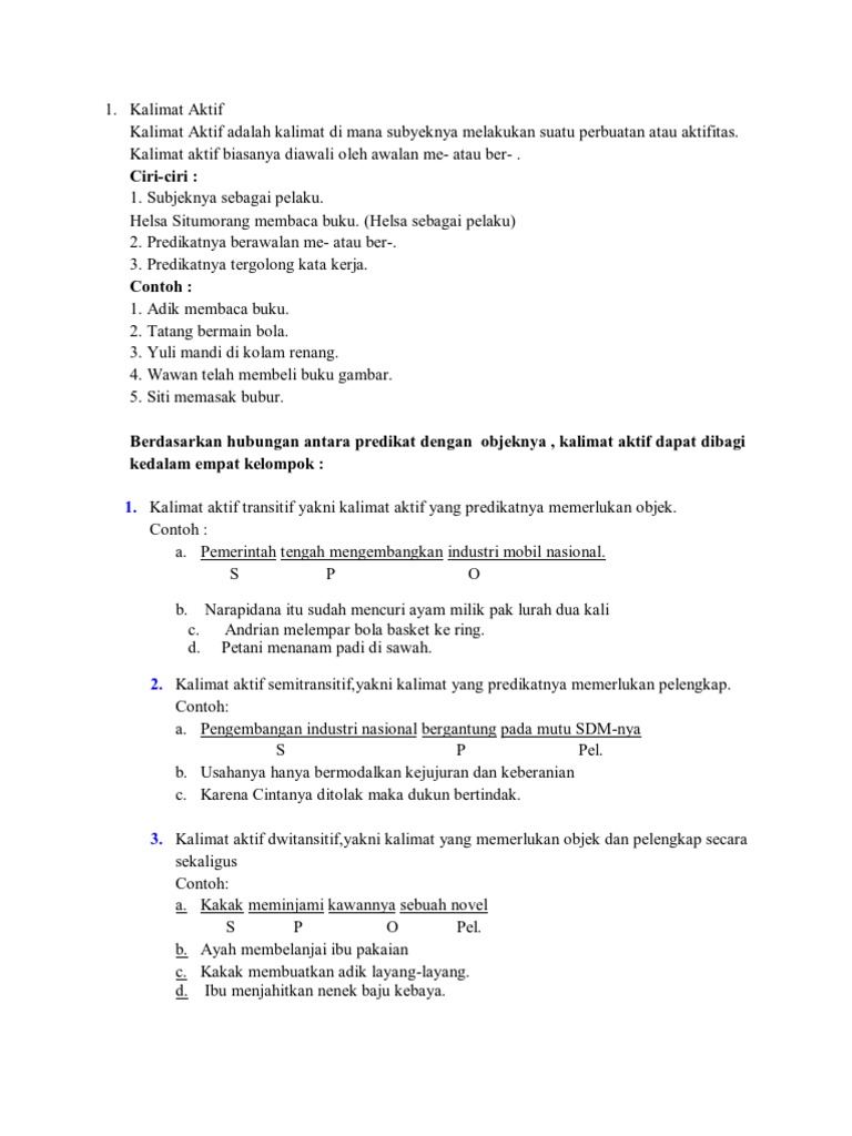 Kalimat Aktif Pdf