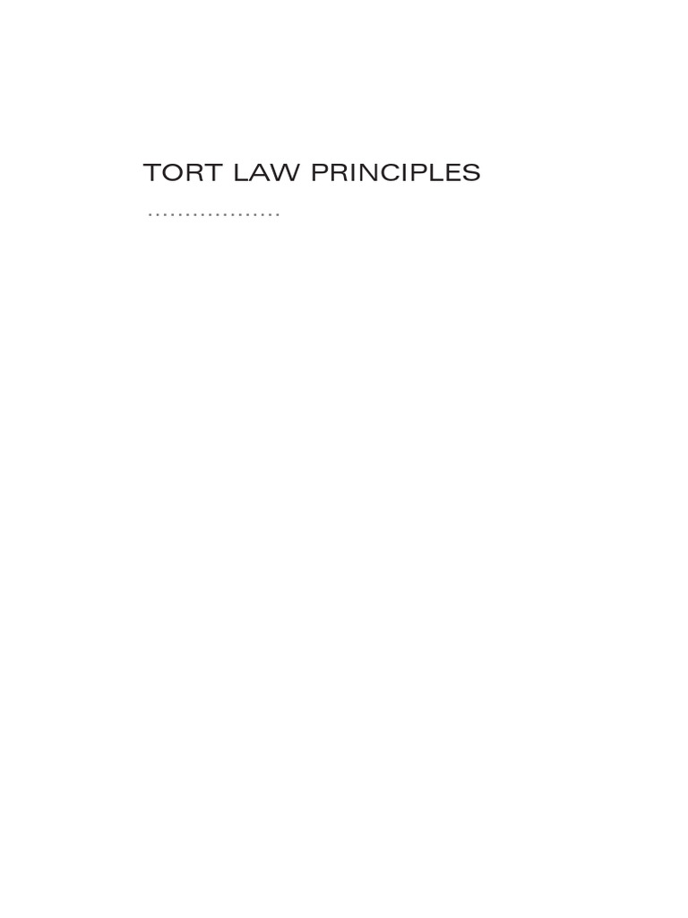 Tort Law Principles Second Edition 9780455238029 0455238022 Compress ...