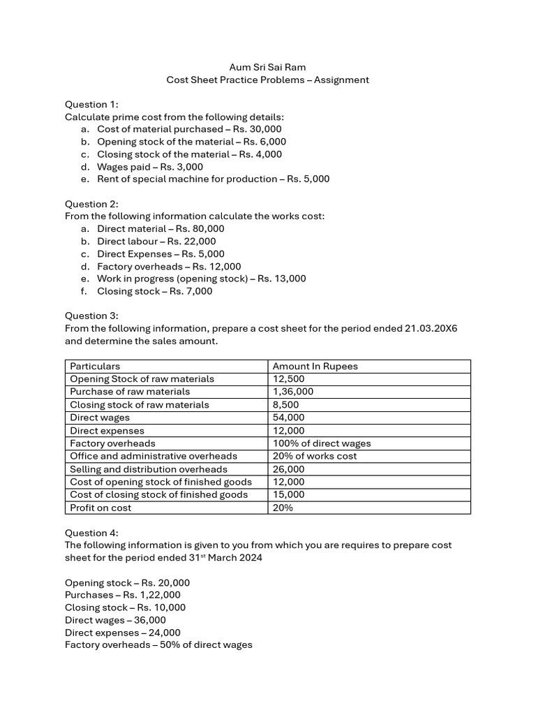 Closing Rate Calculation Guide | PDF | Inventory | Prices