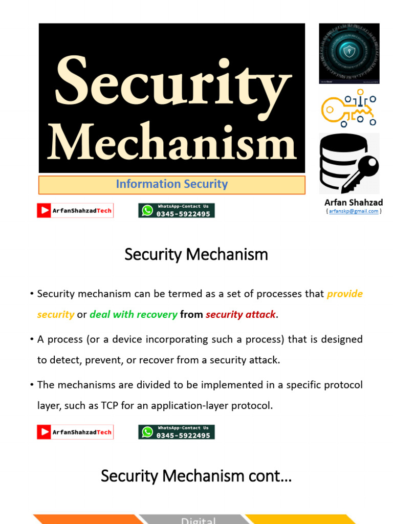 Overview of Security Mechanisms | PDF | Encryption | Security Engineering