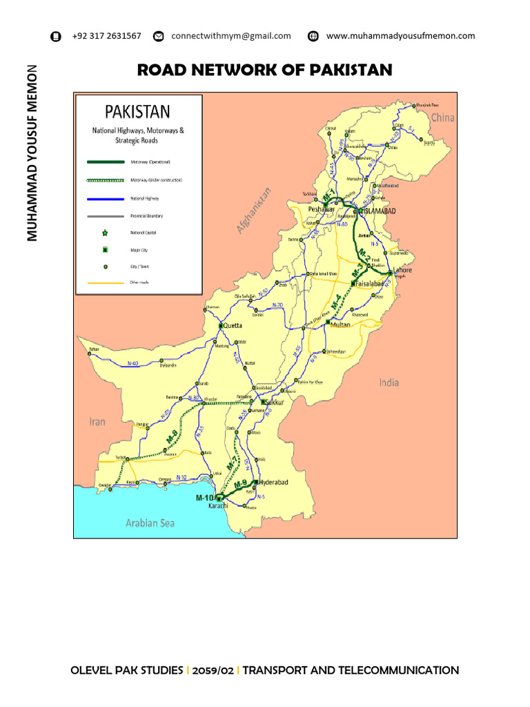 Pakistan Road Network Overview | PDF