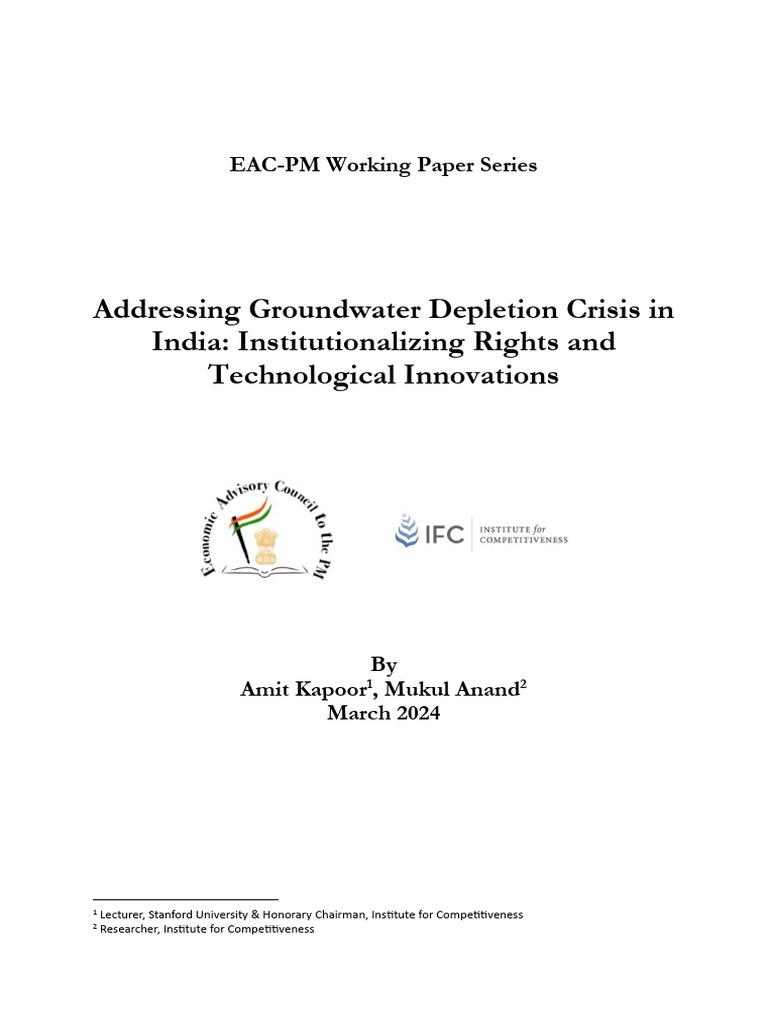 Groundwater Crisis in India: Solutions Ahead | PDF | Groundwater ...