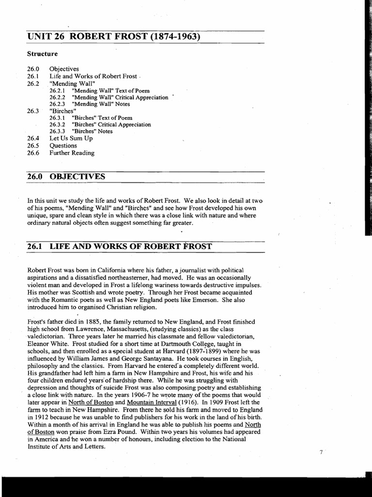 Robert Frost: Life & Poems Analysis | PDF | Poetry