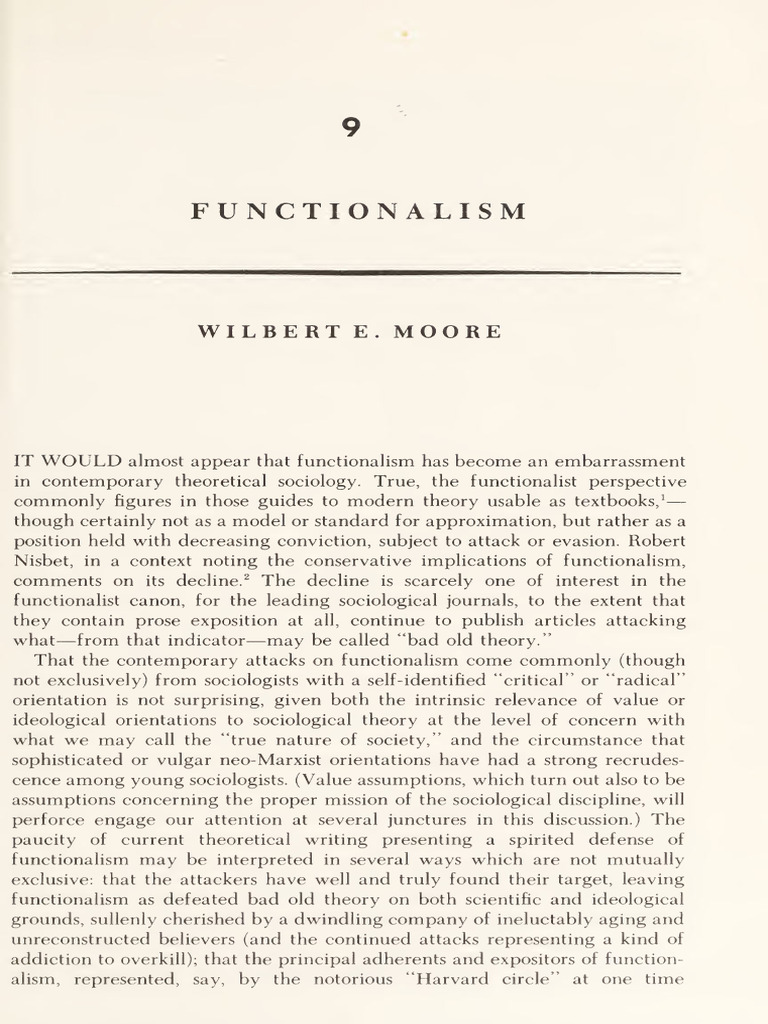 The Decline of Functionalism in Sociology | PDF | Émile Durkheim ...