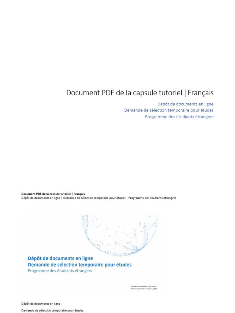 Dépôt en ligne pour études au Québec | PDF
