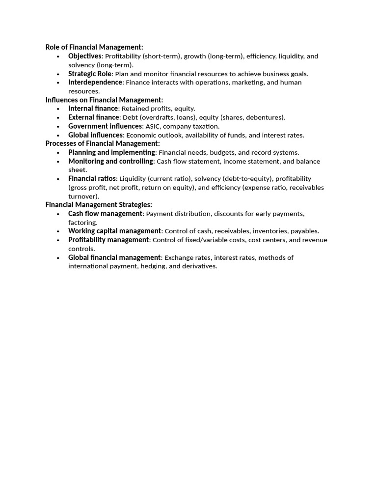 Essentials of Financial Management Strategies | PDF