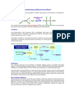 Manufacturing of Ethanol From Ethene: Conditions