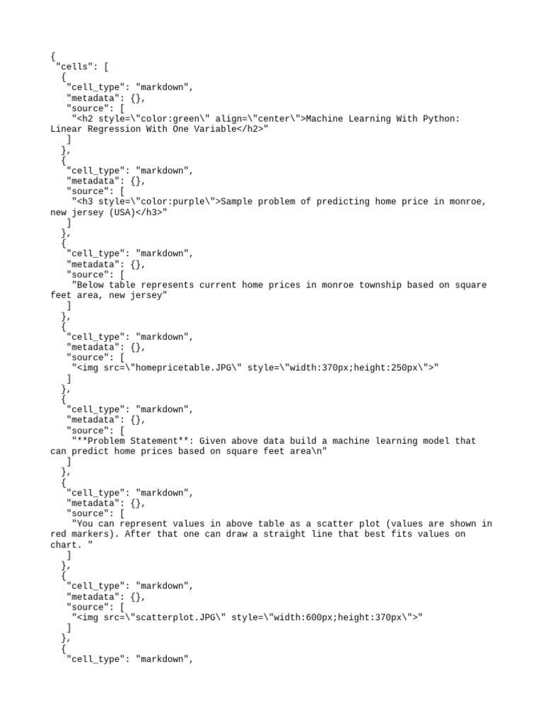 Home Price Prediction with Python | PDF | Linear Regression ...