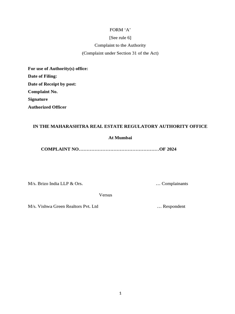 RERA Refund Rules in Maharashtra | PDF | Common Law | Justice