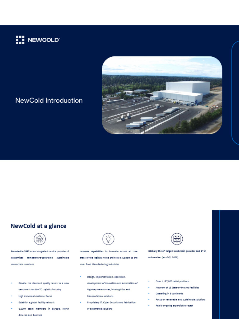 NewCold: Advanced Cold Chain Solutions | PDF | Warehouse | Logistics