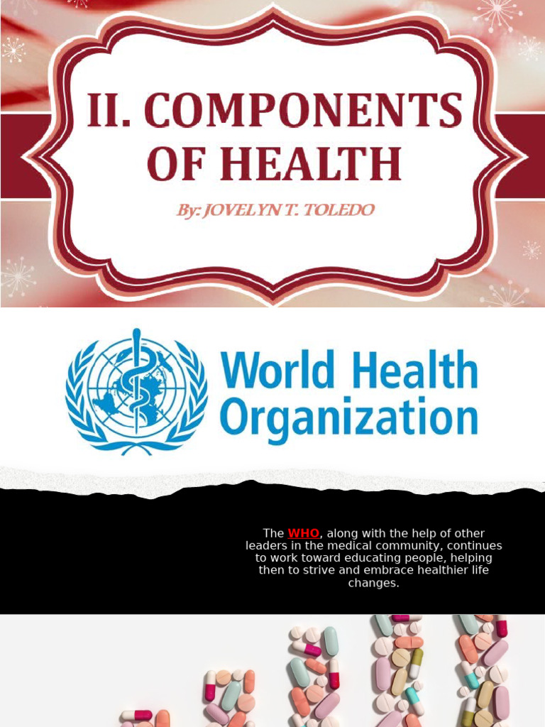 PPT-Components of Health by TOLEDO, JOVELYN T. | PDF | Mental Health ...