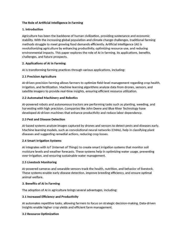 AI Transforming Precision Farming | PDF | Agriculture | Artificial ...