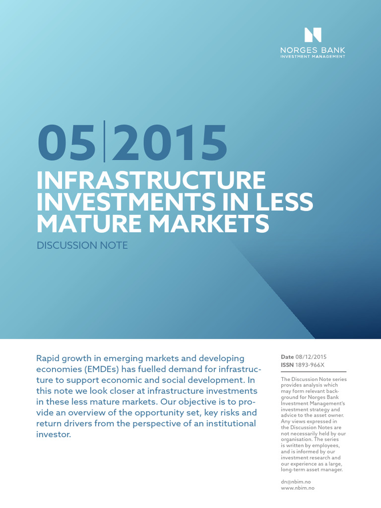 2015-05 Infrastructure Investments in Less Mature Markets | PDF ...