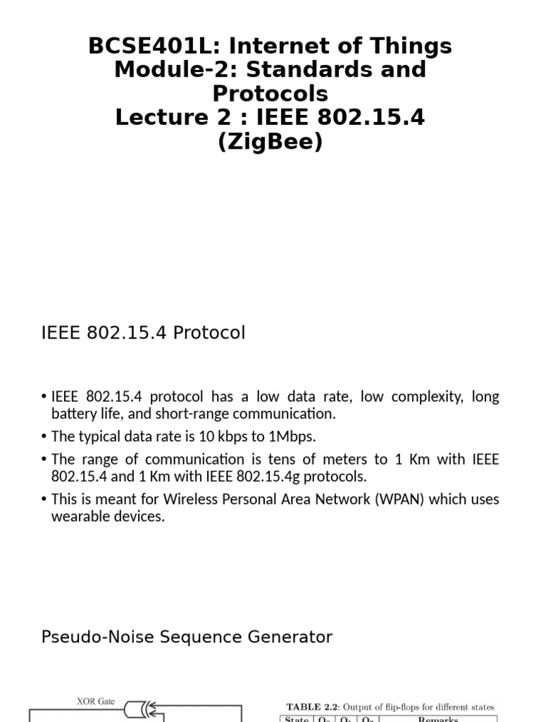 IEEE 802.15.4 ZigBee Protocol Overview | PDF | Data Transmission ...