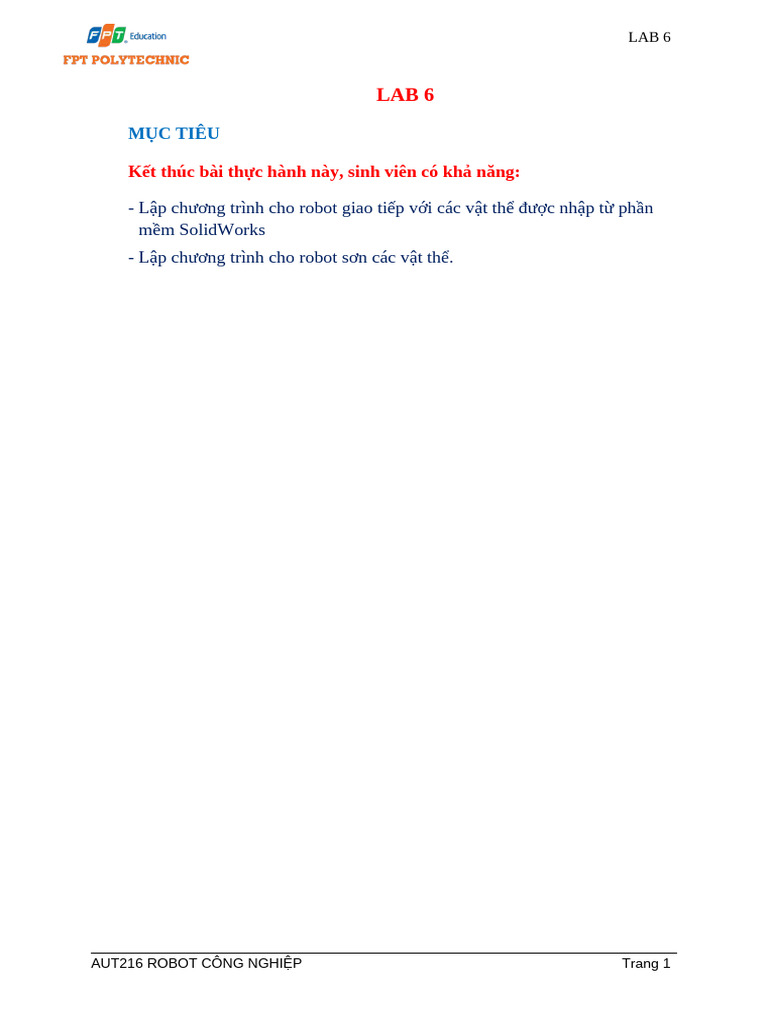 AUT216 - Lab 6 | PDF