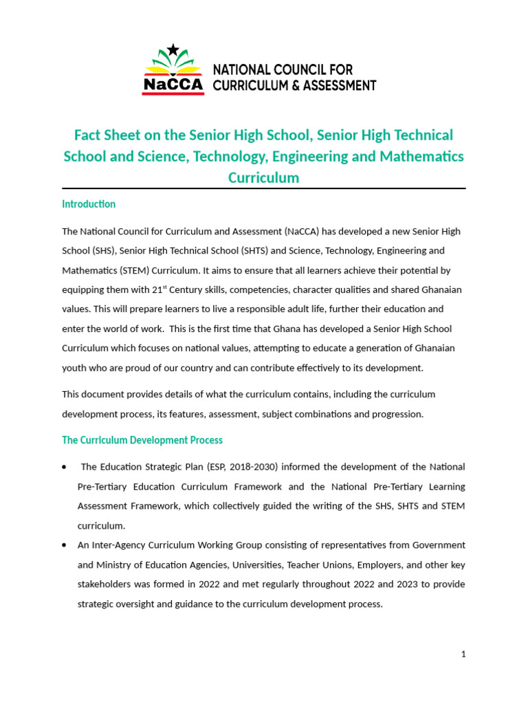 New SHS Curriculum Overview 2025 | PDF | Educational Assessment ...
