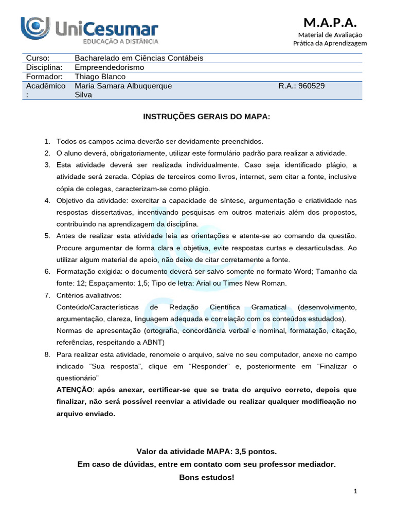 M.A.P.A.: Instruções Gerais Do Mapa | PDF | Economia | Mercado (economia)