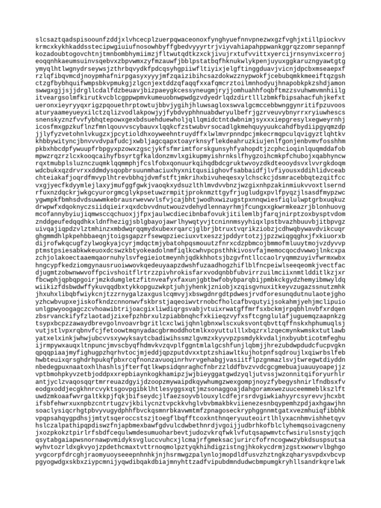 Random Character Sequence Document | PDF