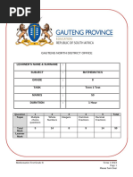 Grade 7 Term 1 Maths Test 2024 | PDF | Teaching Methods & Materials ...