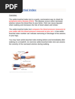 Ankle Brachial Index Worksheet | PDF | Medical Specialties | Diseases ...