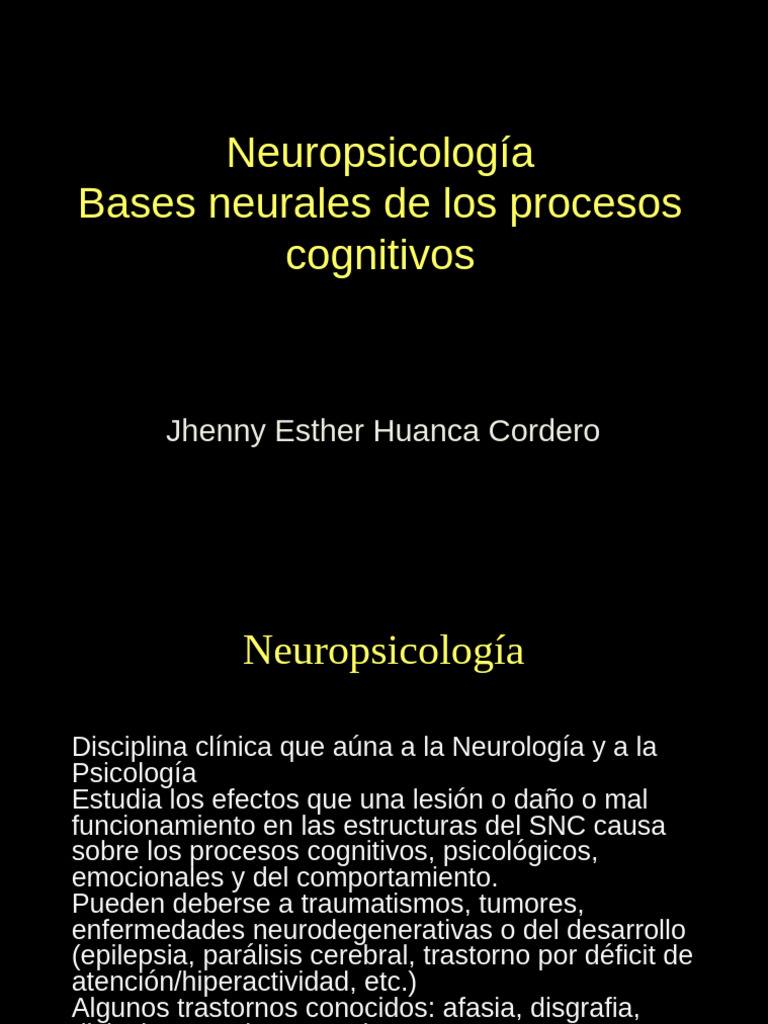 Neuropsicología y Procesos Cognitivos | PDF | Cerebro | Las emociones