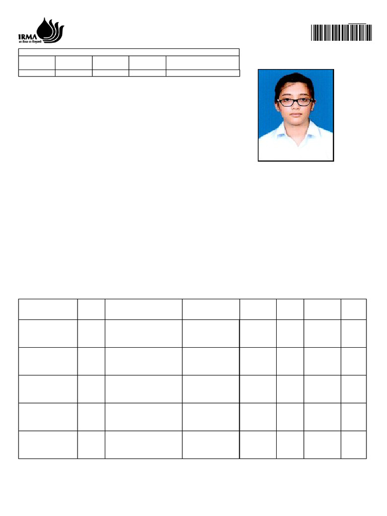 IRMA PGDM Application Form 2025 | PDF