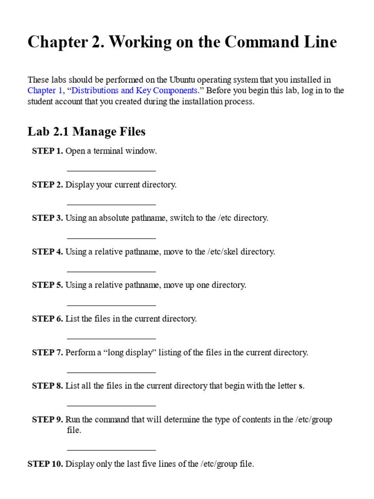 Command Line Labs for Ubuntu Users | PDF | Computer Architecture | Software