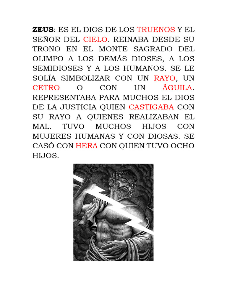 Dioses y diosas de la mitología griega | PDF | infierno | Inframundo griego