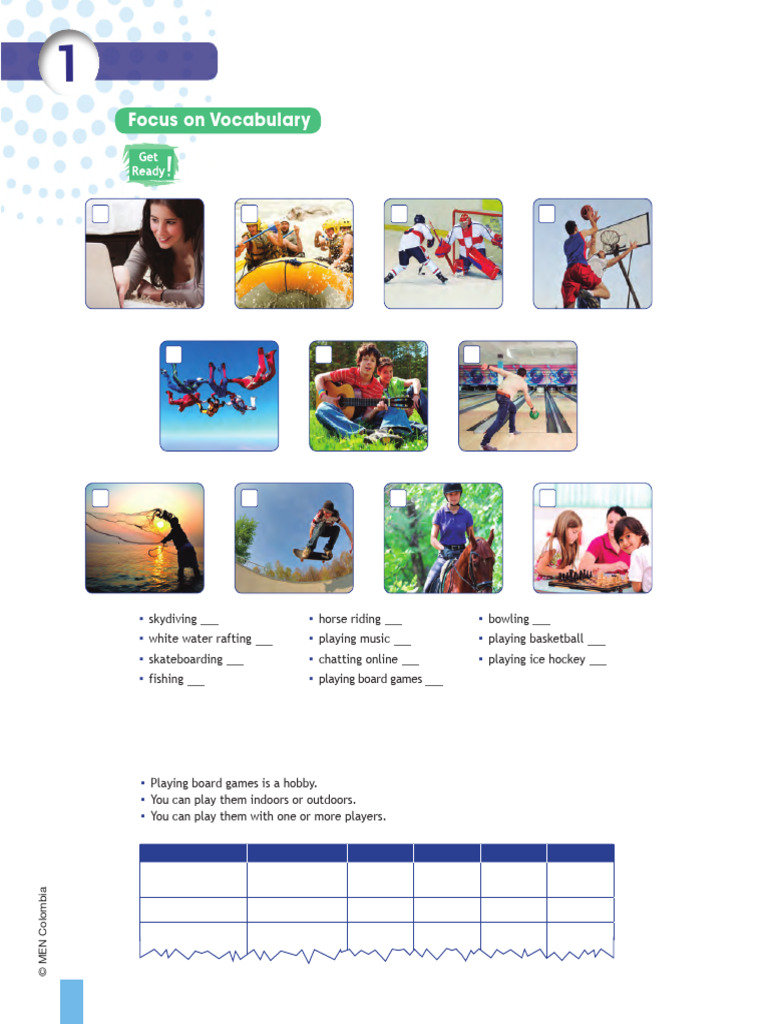 Sports and Hobbies Vocabulary Guide | PDF | Linguistics