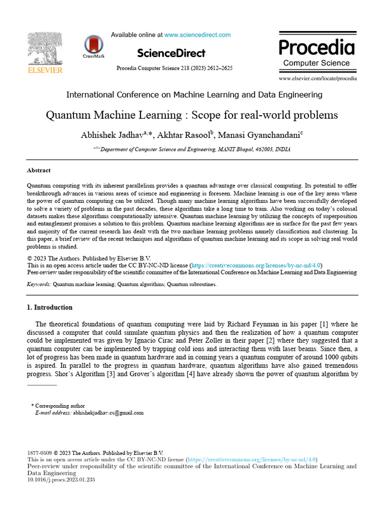 Quantum Machine Learning Advances | PDF | Quantum Computing | Support ...