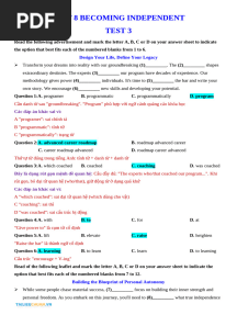 UNIT 8 GRADE 11 TEST 3 KEY