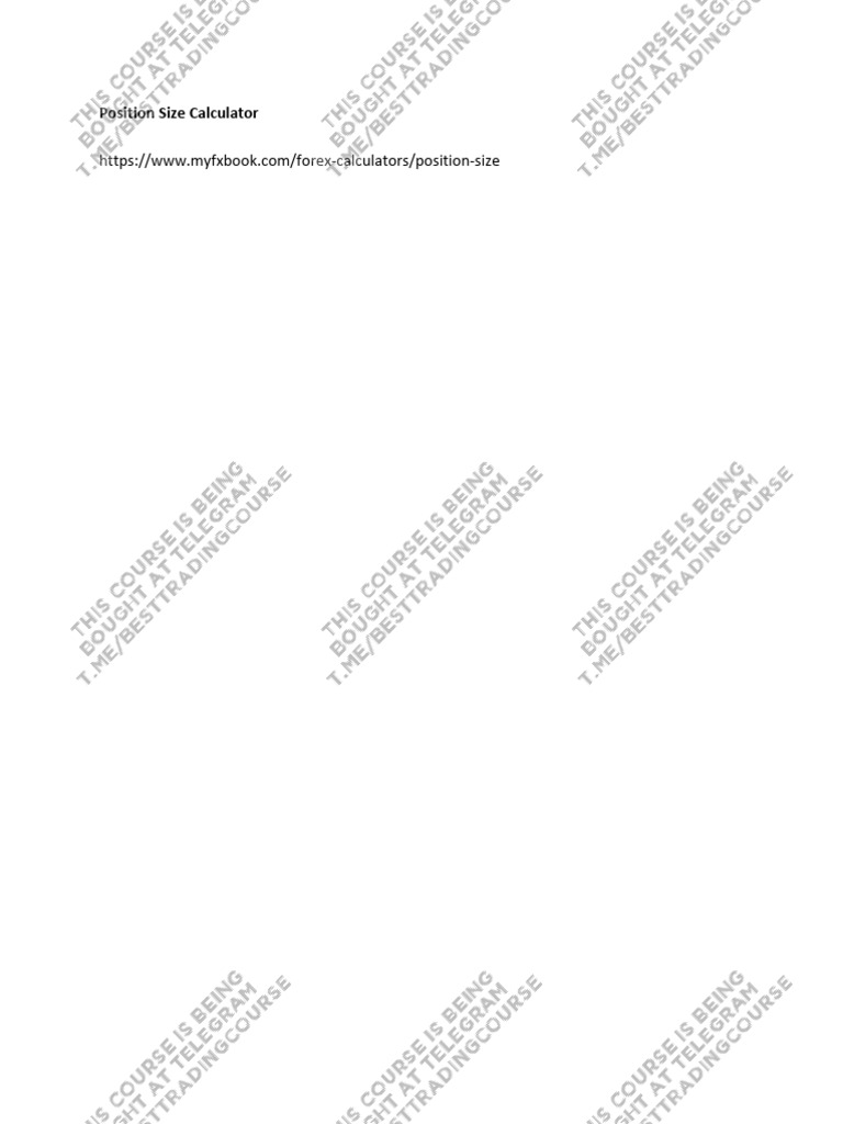 19 Position Size Calculator | PDF